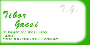tibor gacsi business card